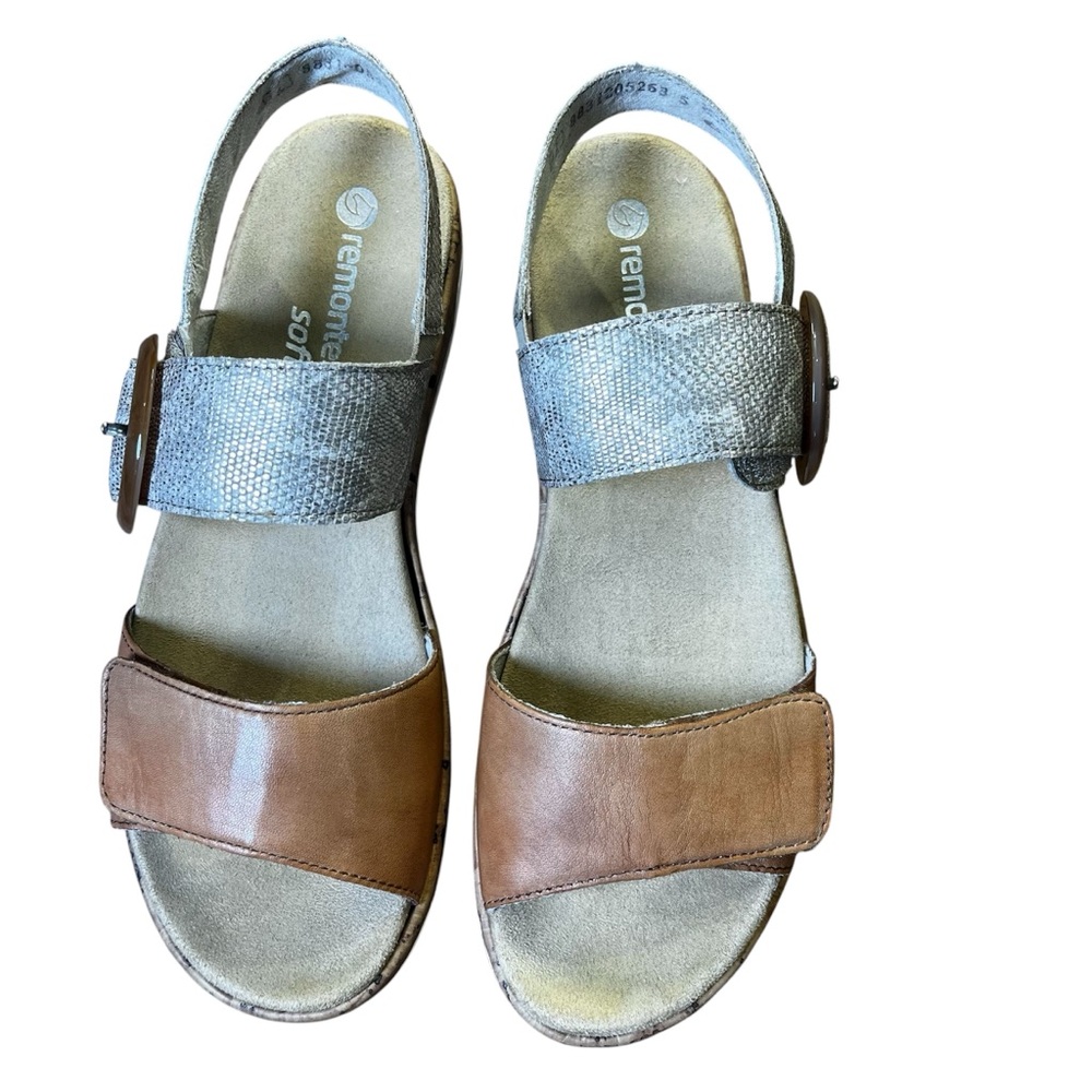 Remonte Jocelyn Sandal Adjustable Strap Brown Mettalic $120
